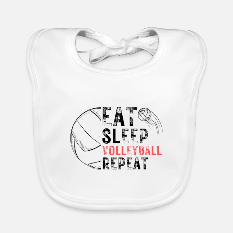 Fans de volley-ball Design de beach-volley Bavoir bio Bébé