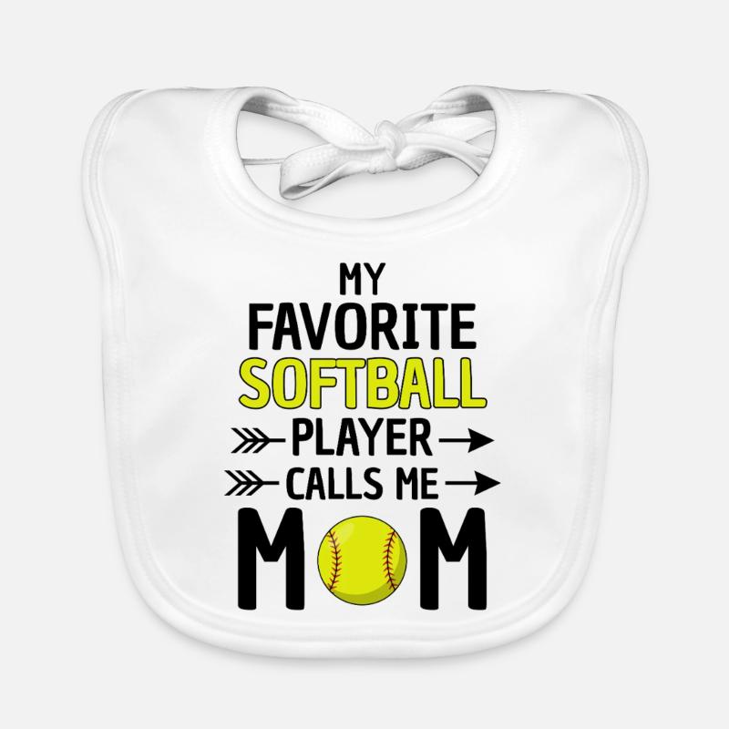 Softball Mama Spruch Softball Mutter Baby Bio-Lätzchen