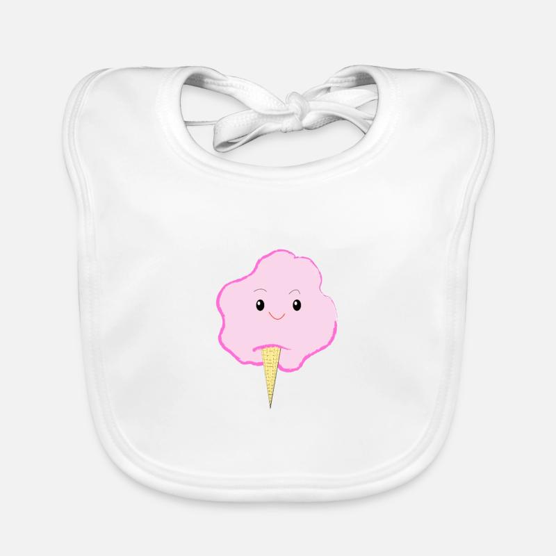 Fröhliche Zuckerwatte - Eis - Geschenkidee Baby Bio-Lätzchen