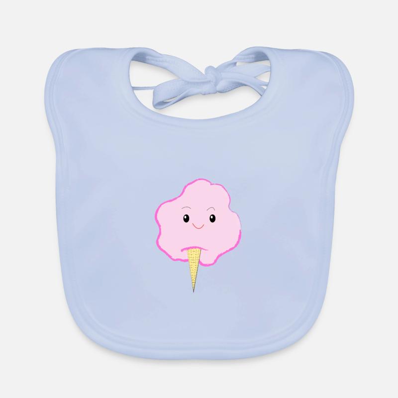 Fröhliche Zuckerwatte - Eis - Geschenkidee Baby Bio-Lätzchen
