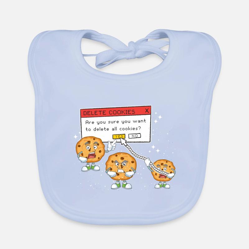 Delete Cookies Geek tech humor Computer Scientist Organic Baby Bibs