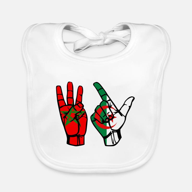 Maroc Algérie peace Bavoir bio Bébé