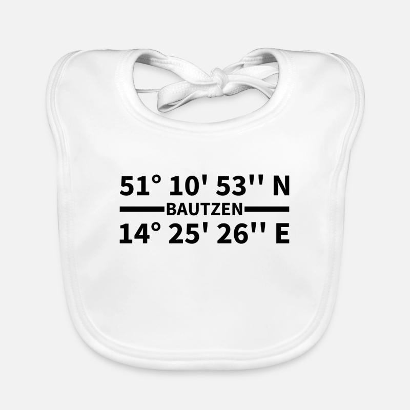 Bautzen Coordinates Organic Baby Bibs