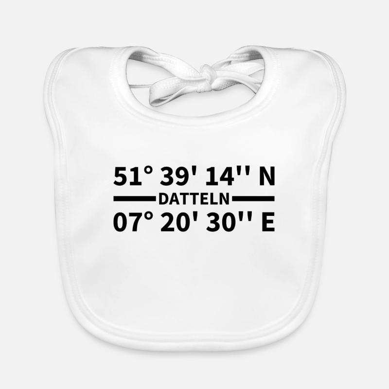 Dates coordinates Organic Baby Bibs