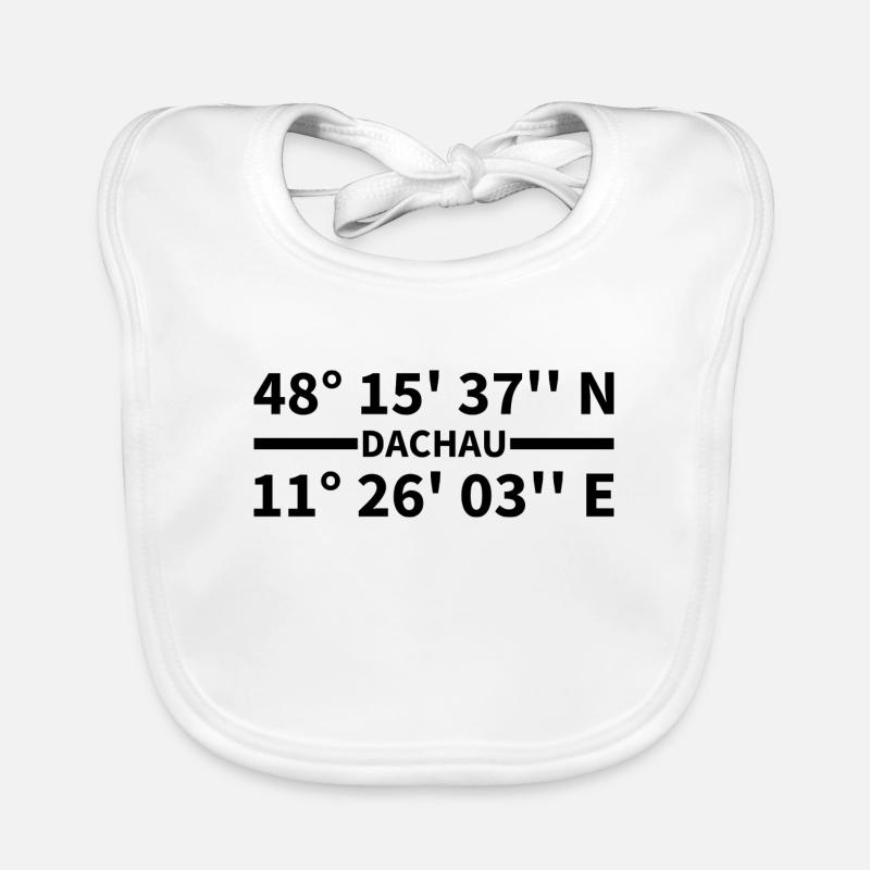 Dachau Coordinates Organic Baby Bibs