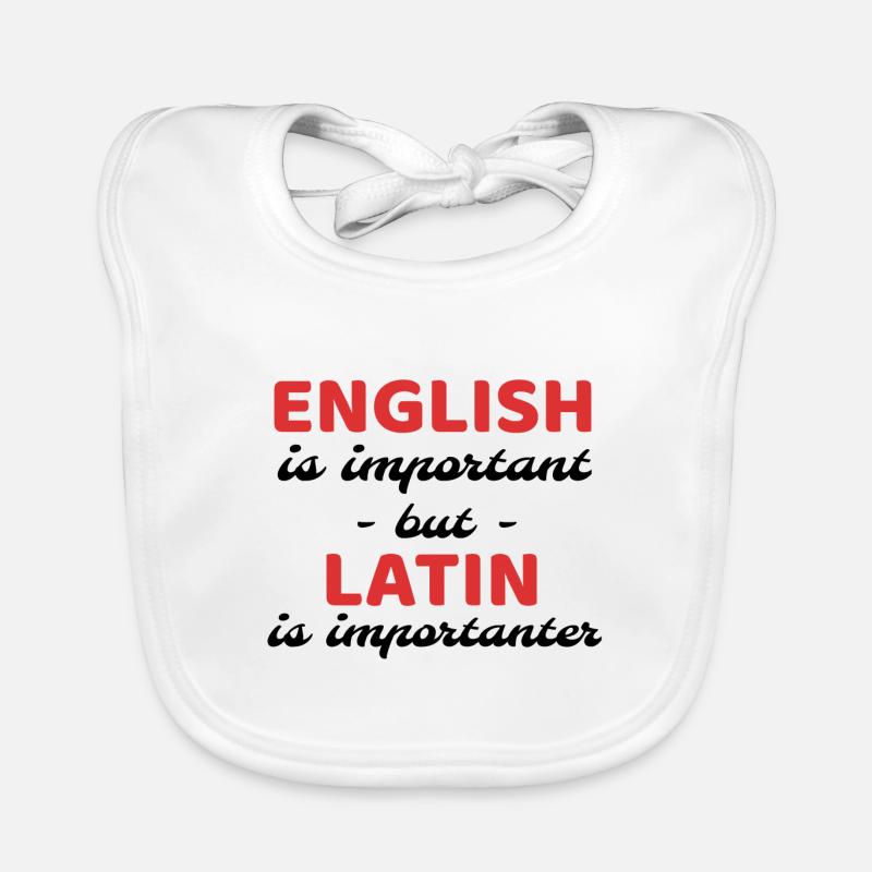 Latin enseignant Idée de cadeau Enseignant École Langue Bavoir bio Bébé