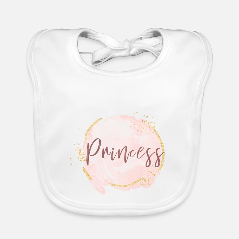 princesse princesse - Bavoir bio Bébé - blanc