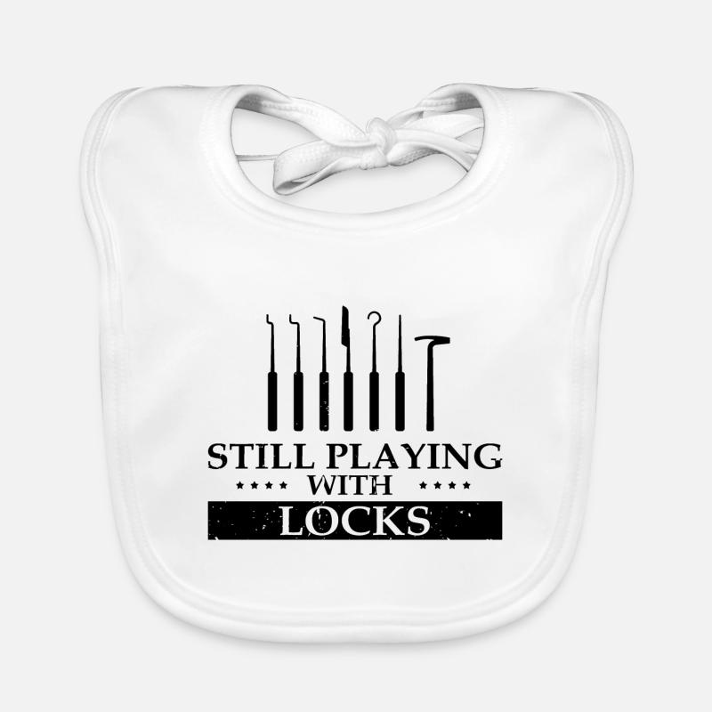 Lockpicking Experte Aufsperrdienst Schloss Papa Baby Bio-Lätzchen