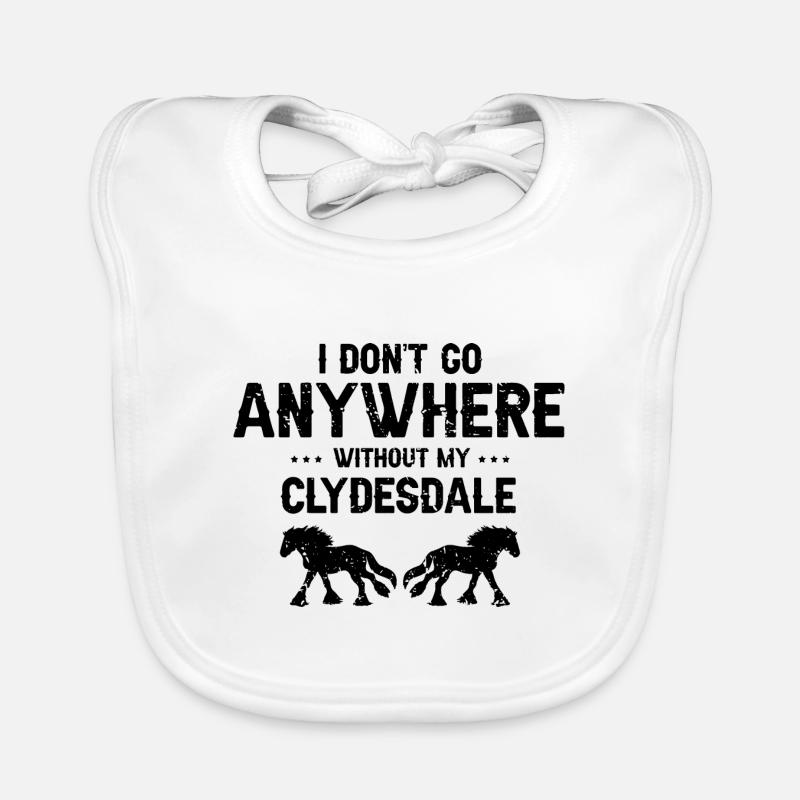 Cydesdale Rider et dessin de cheval de trait Bavoir bio Bébé
