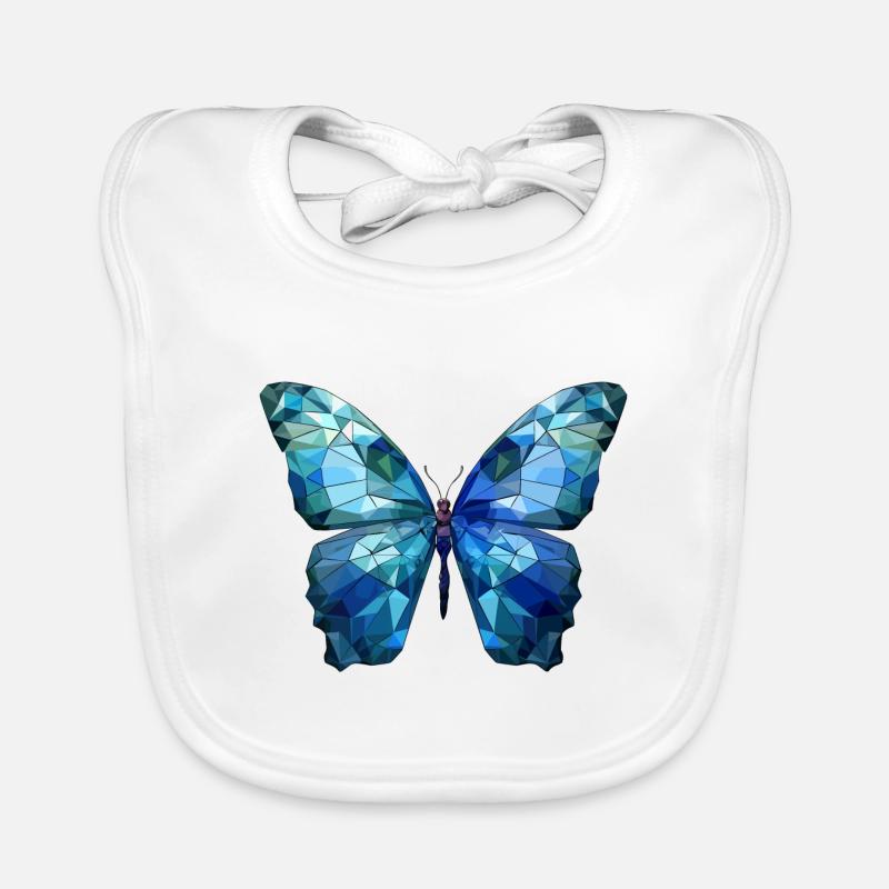 Morpho Papillon Bleu Bavoir bio Bébé