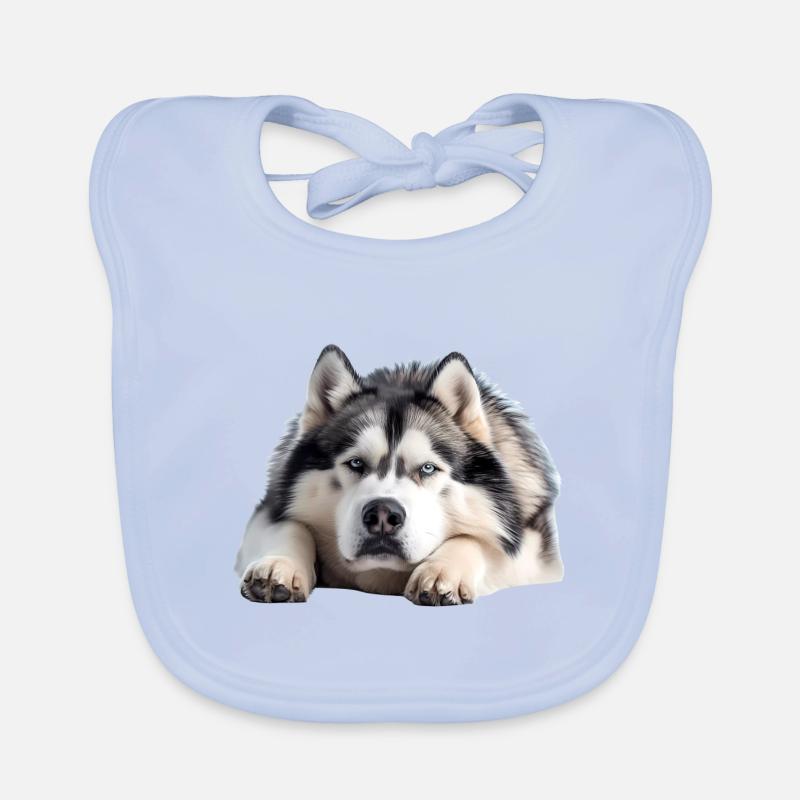 Malamute d’Alaska Bavoir bio Bébé