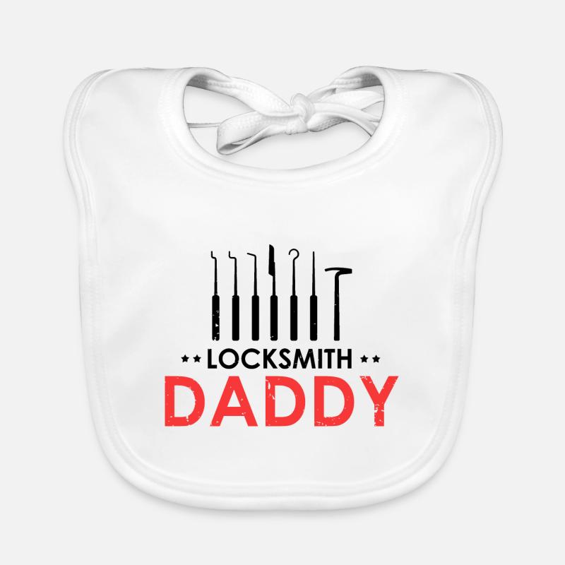 Aufsperrdienst Papa Schlüsseldienst Lockpicking Baby Bio-Lätzchen