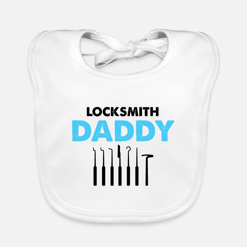 Unlocking Service Papa Locksmith Lockpicking Organic Baby Bibs