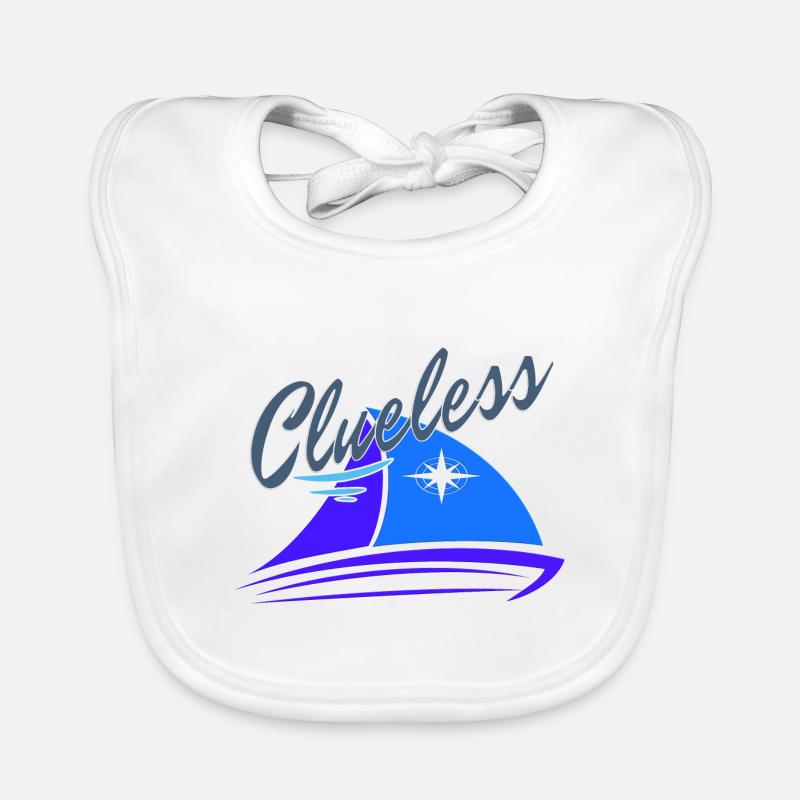Clueless crew sailor skipper sailingboat sail Organic Baby Bibs