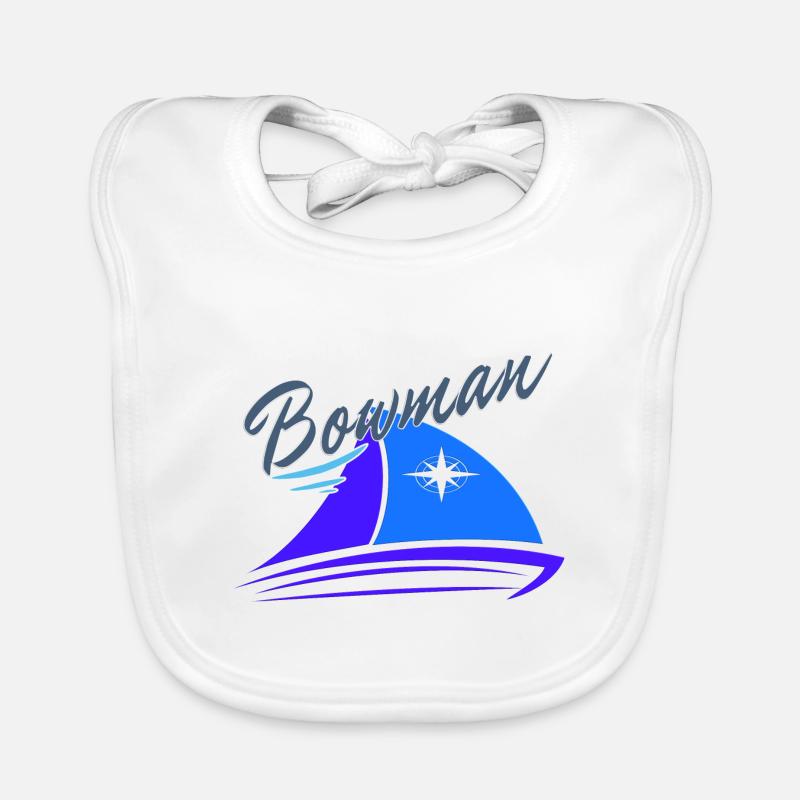 Bowman crew sailor skipper sailingboat sailing Organic Baby Bibs