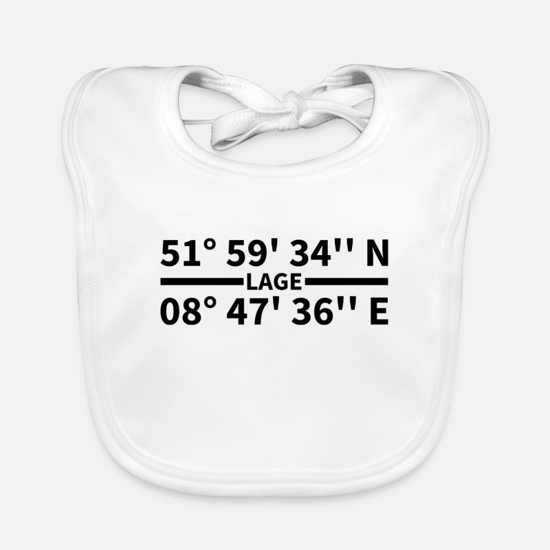 Location coordinates Organic Baby Bibs