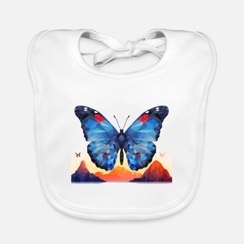 Blue Morpho Butterfly Organic Baby Bibs