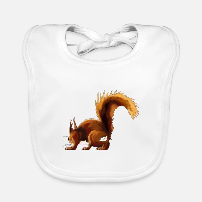 Squirrel 2 Organic Baby Bibs