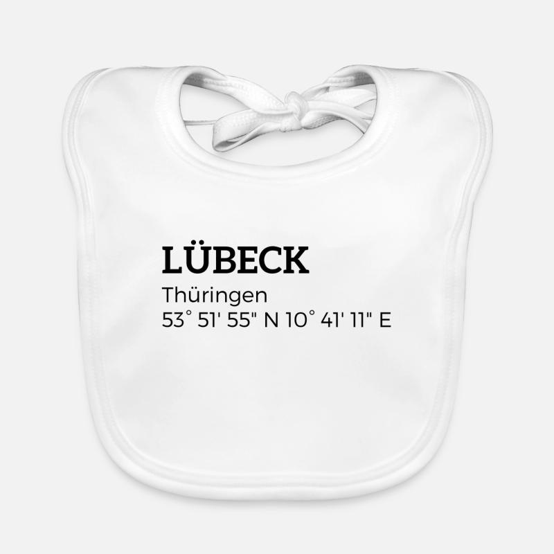 Lübeck Thuringia coordinates Organic Baby Bibs