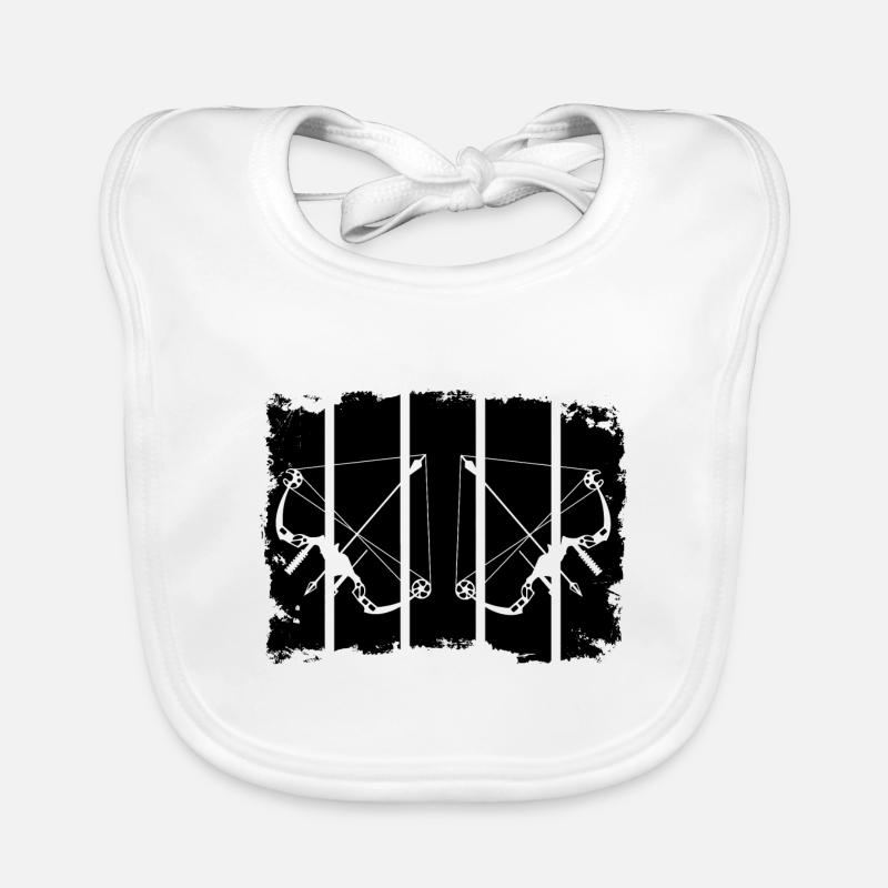 Archery Composite Bow Retro Stripes Bavoir bio Bébé