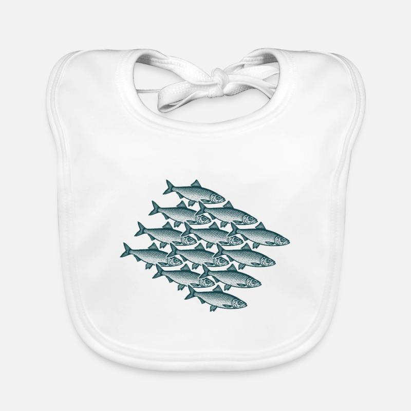 Swarm Intelligence - Herring Swarm Organic Baby Bibs