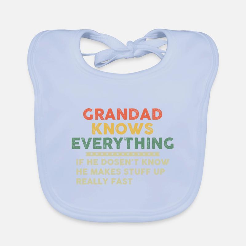Grandad Knows Everything Organic Baby Bibs