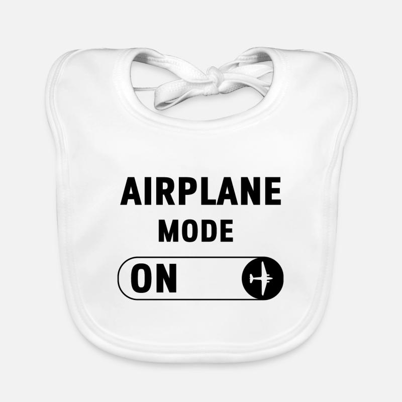 Pilot Airplane Mode On Organic Baby Bibs