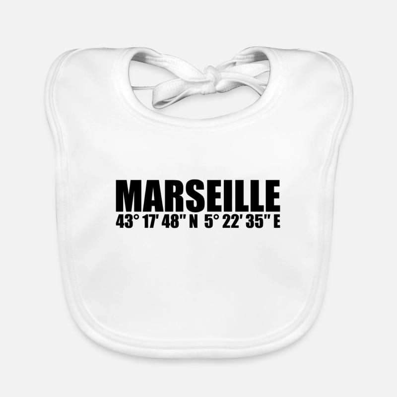 Marseille coordinates Organic Baby Bibs