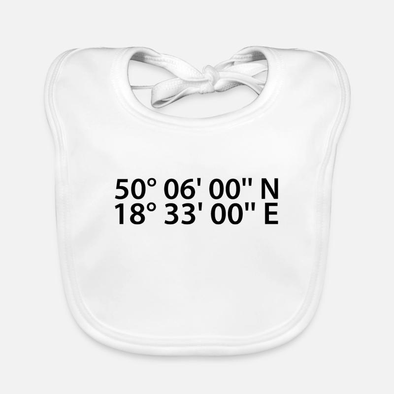 Rybnik coordinates Organic Baby Bibs