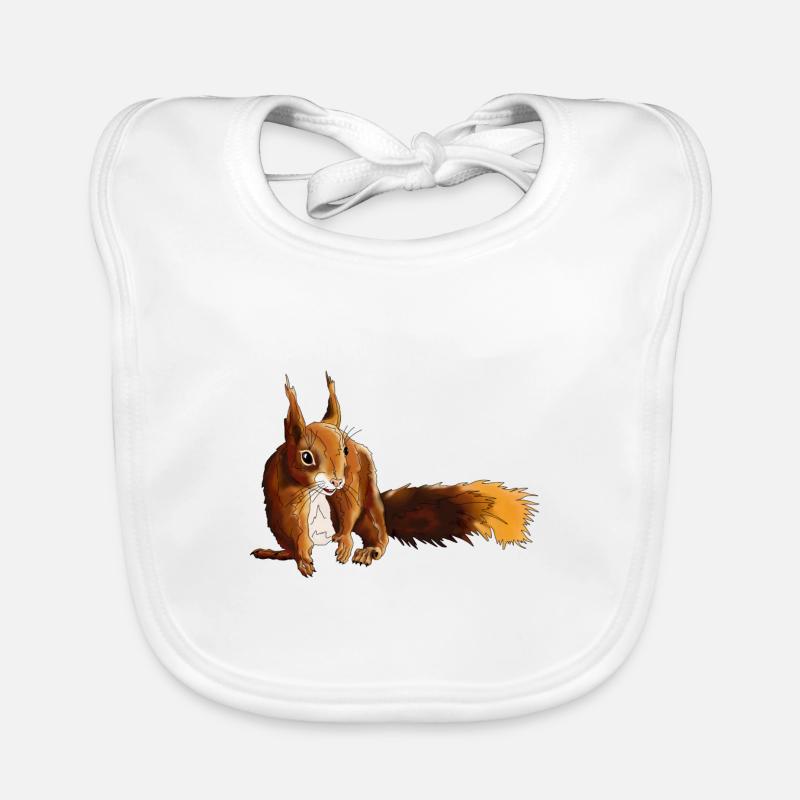 Squirrel 5 Organic Baby Bibs