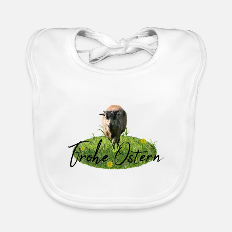 Happy Easter Lamb Organic Baby Bibs