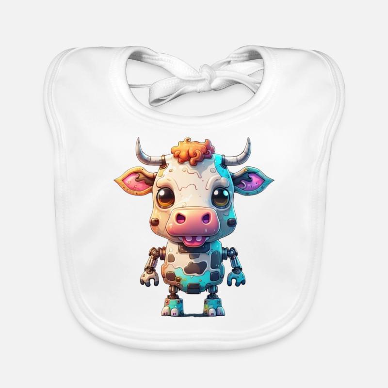 Vache robot Bavoir bio Bébé