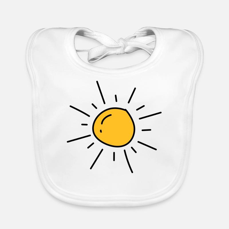 Sun two-tone Organic Baby Bibs