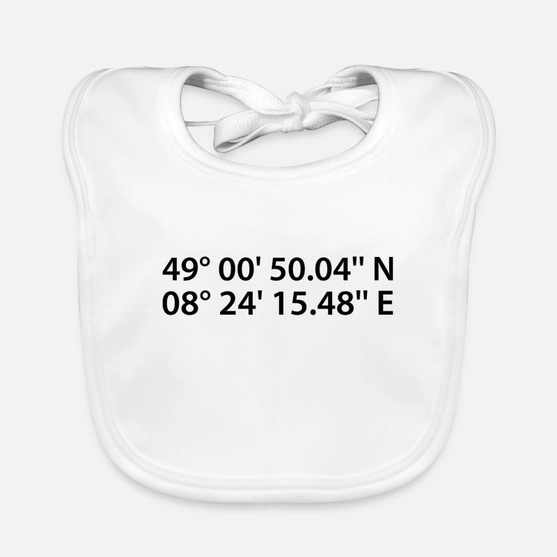 Karlsruhe Coordinates Organic Baby Bibs