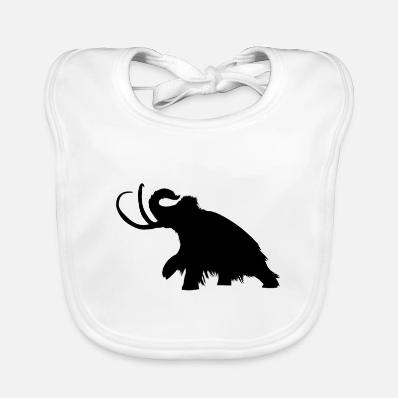 Mammut silhouette Baby Bio-Lätzchen
