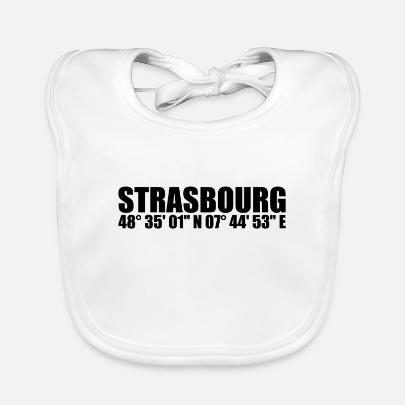 Strasbourg Coordinates Organic Baby Bibs
