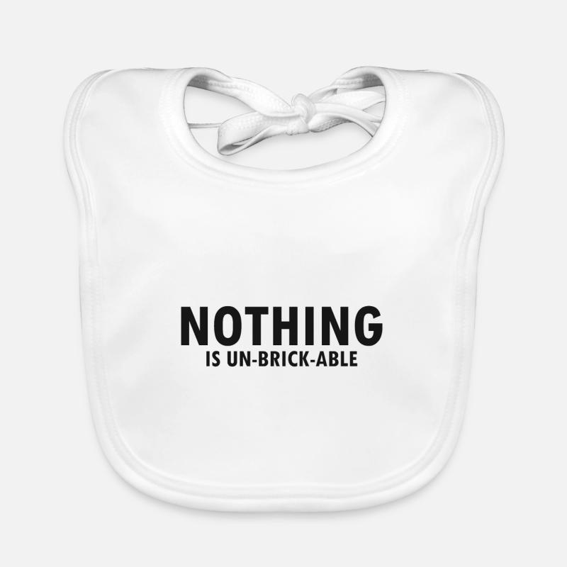 Conception de démolition de maisons et rénovation de maisons - Bavoir bio Bébé - blanc