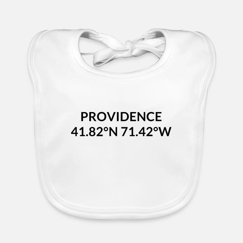 Providence, Rhode Island, USA Coordinates Organic Baby Bibs