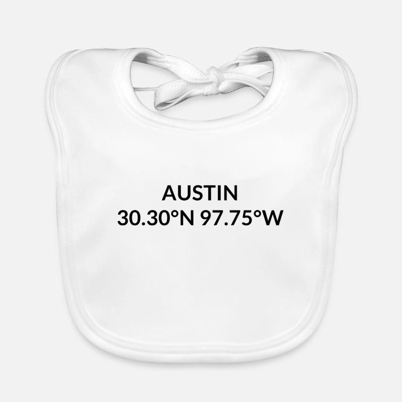Coordonnées Austin, Texas, États-Unis Bavoir bio Bébé