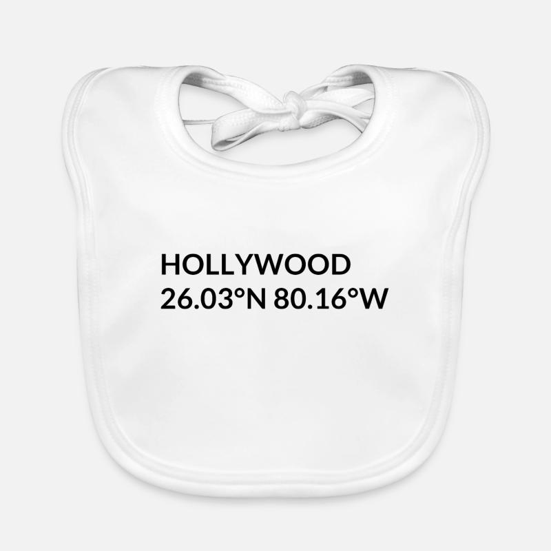 Hollywood, Florida, USA Coordinates Organic Baby Bibs