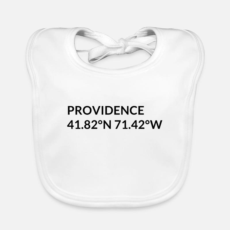 Providence, Rhode Island, USA Coordinates Organic Baby Bibs