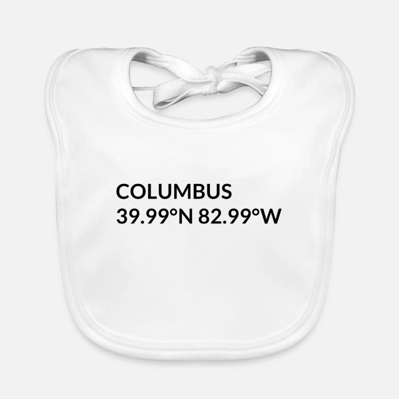 Coordonnées de Columbus, Ohio, États-Unis Bavoir bio Bébé