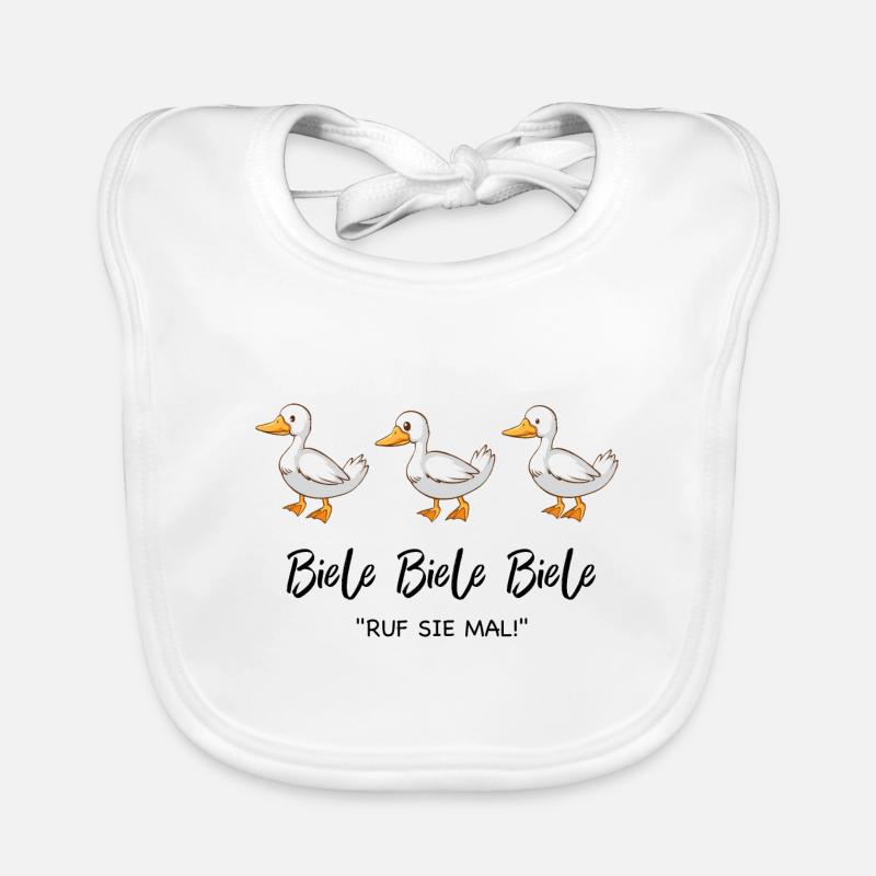 Biele Biele Biele Call Them Funny Ducks Saying Organic Baby Bibs