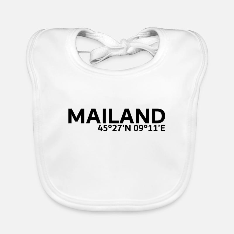 Milan coordinates Organic Baby Bibs