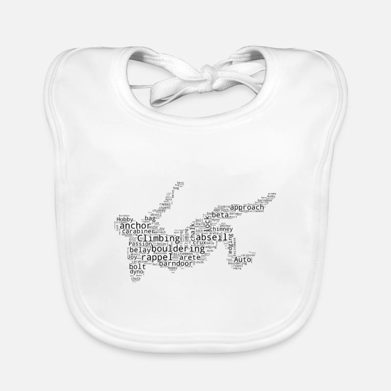 Bouldering Climber Kletterer Boulder Klettern Baby Bio-Lätzchen