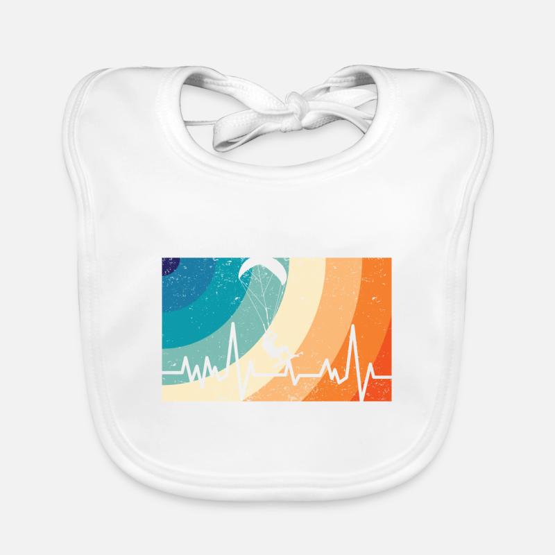 Kitesurf - Bavoir bio Bébé - blanc