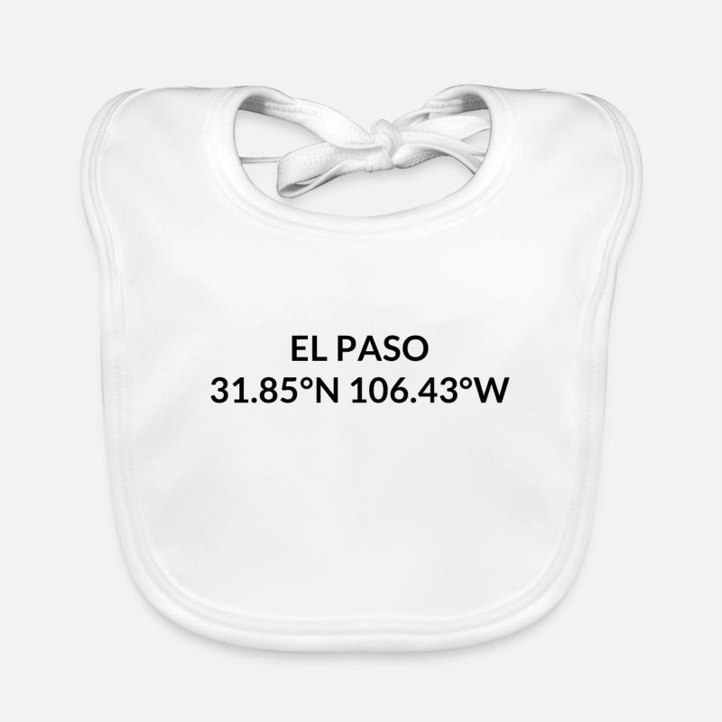El Paso, Texas, USA Coordinates Organic Baby Bibs
