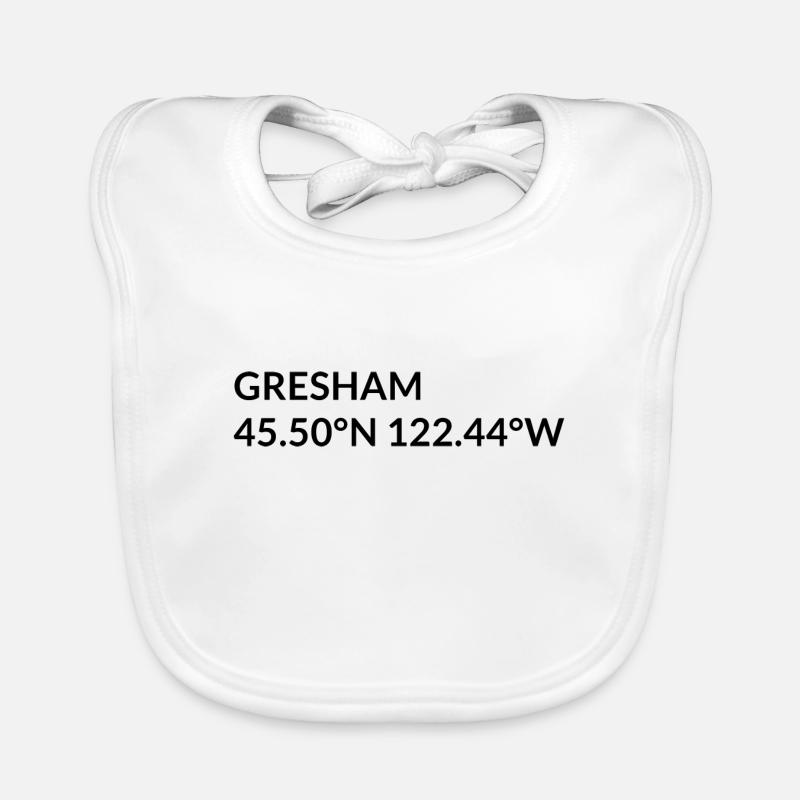 Coordonnées de Gresham, Oregon, États-Unis Bavoir bio Bébé