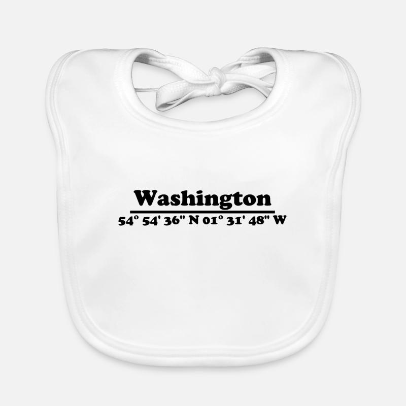 Washington Coordinates Organic Baby Bibs