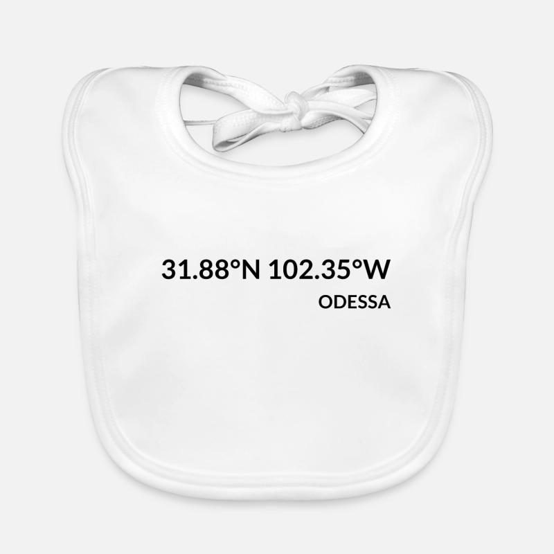 Odessa, Texas, USA Coordinates Organic Baby Bibs